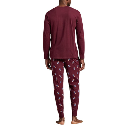 Polo Ralph Lauren Men's Polo Bear Jersey Sleep Set Classic Wine