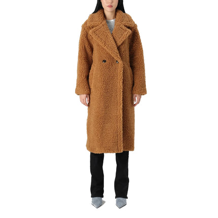 UGG Women's Gertrude Long Teddy Coat Chestnut