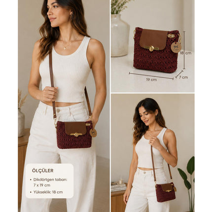 Sienna D’or Bordeaux Élise Mini Handwoven - Hemen Kargoda