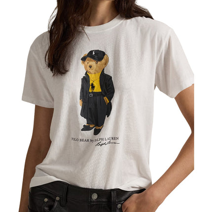 Polo Ralph Lauren Women's Polo Bear Cotton Jersey Tee White