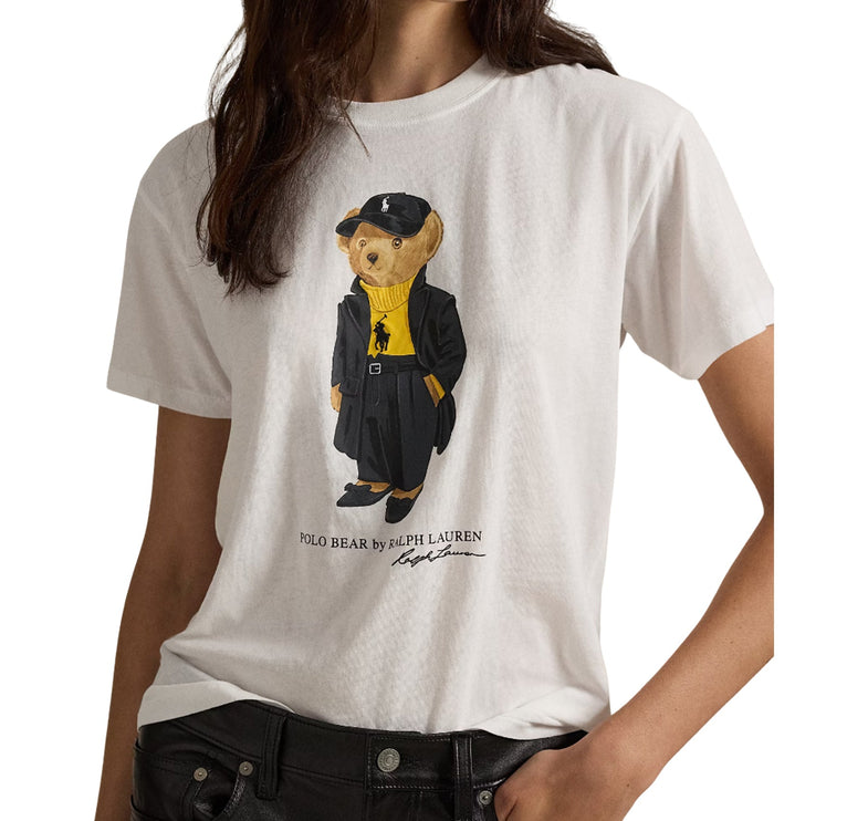 Polo Ralph Lauren Women's Polo Bear Cotton Jersey Tee White