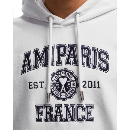 AMI Alexandre Mattiussi Unisex France Hoodie White