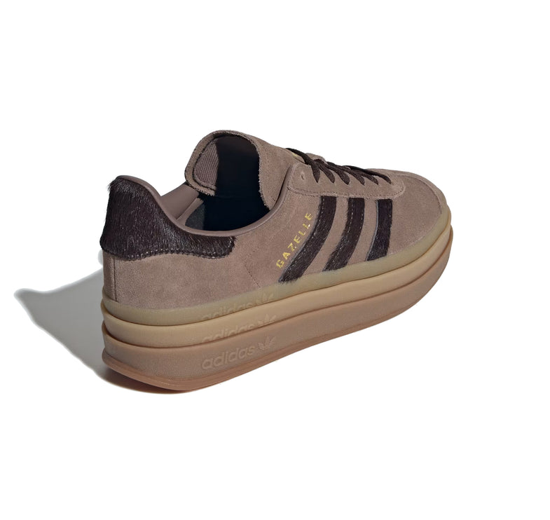 Adidas Women's Gazelle Bold Earth Strata/Aurora Coffee/Gold Metallic IH4202