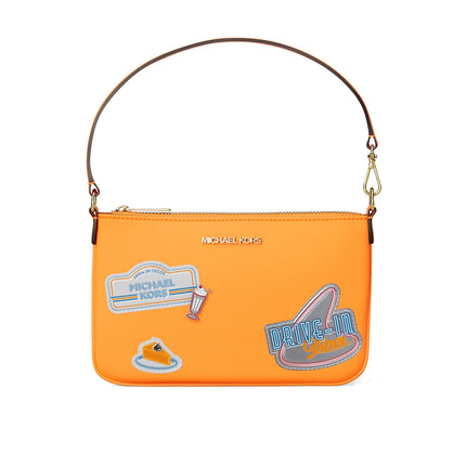 Michael Kors Women's Jet Set Small Embellished Convertible Wristlet Pop Orange