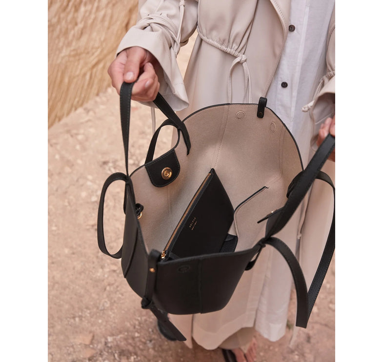 Polène Women's Cyme Mini Edition Textured Black