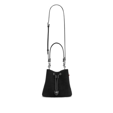 Coach Women's Rowan Bucket Bag With Cherry Charm Black/Silver