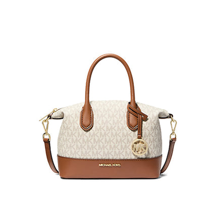 Michael Kors Women's Hyde Small Logo Satchel Vanilla - Hemen Kargoda