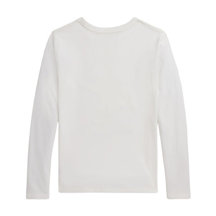 Polo Ralph Lauren Girl's Polo Bear Cotton Long-Sleeve Tee Trophy Cream