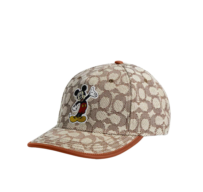 Coach Unisex Disney X Coach Signature Baseball Hat With Mickey Mouse Cocoa Multi