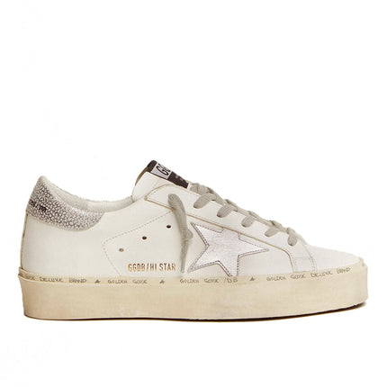 Golden Goose Women's Hi Star with Star and Metallic Silver Heel