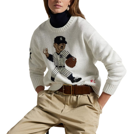 Polo Ralph Lauren Women's Polo Ralph Lauren Yankees Sweater Deckwash White