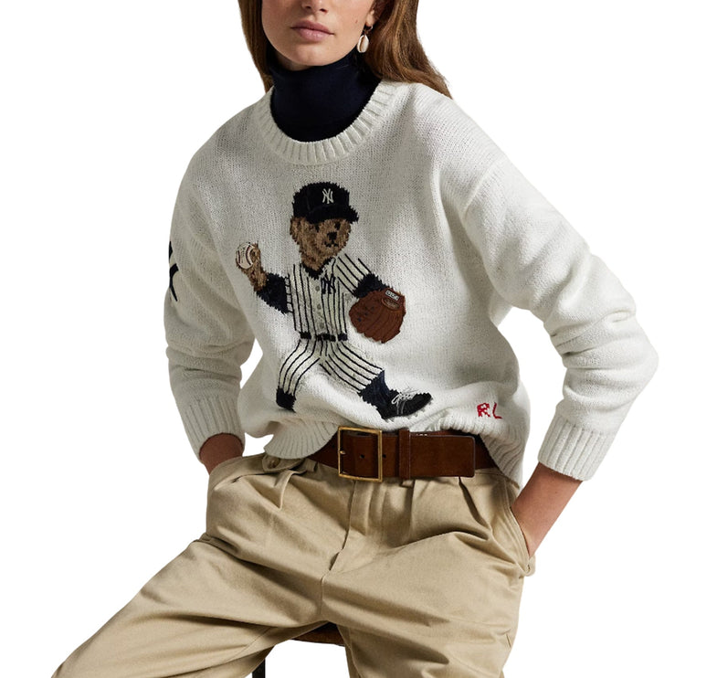 Polo Ralph Lauren Women's Polo Ralph Lauren Yankees Sweater Deckwash White