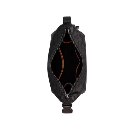 Coach Unisex Travel Kit With Speedclip In Signature Canvas Charcoal