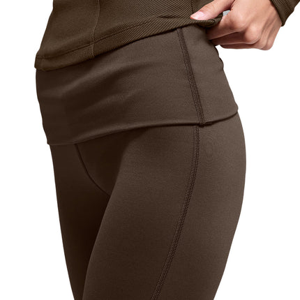 alo Women's Softsculpt Foldover Flare Legging Espresso