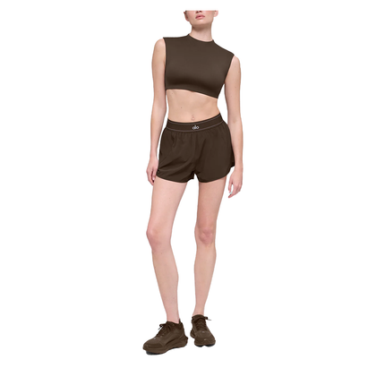 alo Women's Softsculpt Capped Out Short Sleeve Espresso
