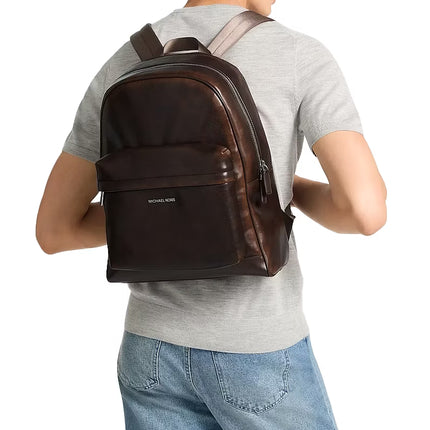 Michael Kors Unisex Pacey Burnished Backpack Chocolate