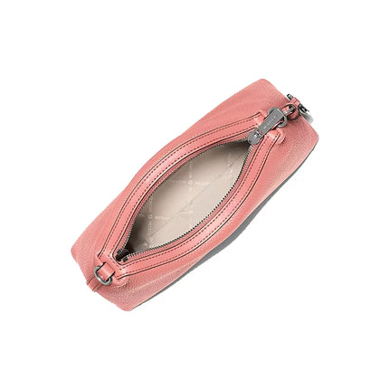 Michael Kors Women's Sammy Small Pebbled Leather Convertible Crossbody Bag Sunset Rose