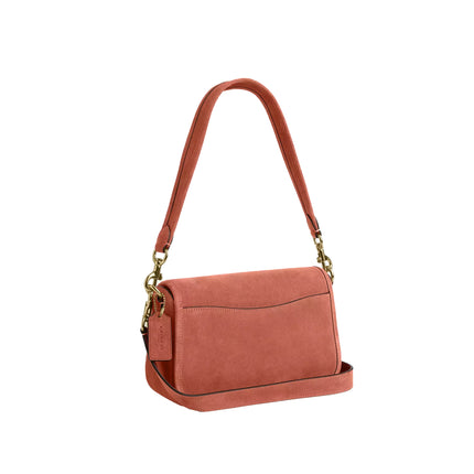 Coach Women's Hadley Shoulder Bag Suede/Gold/Clay
