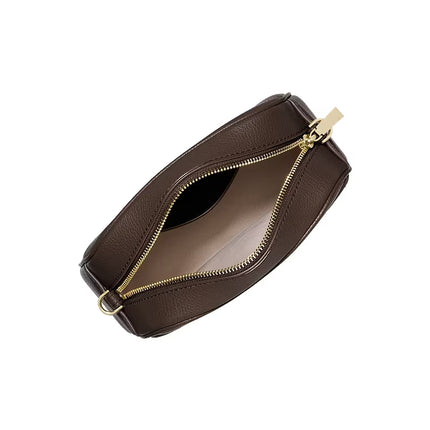 Michael Kors Women's Jet Set Small Leather Camera Crossbody Bag Chocolate