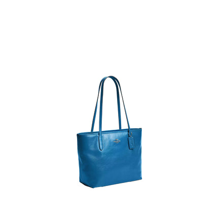 Coach Women's Medium City Tote Bag Silver/Blue Jay