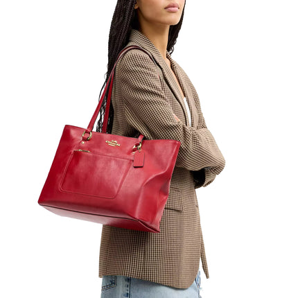 Coach Women's Station Tote Bag Gold/Poppy