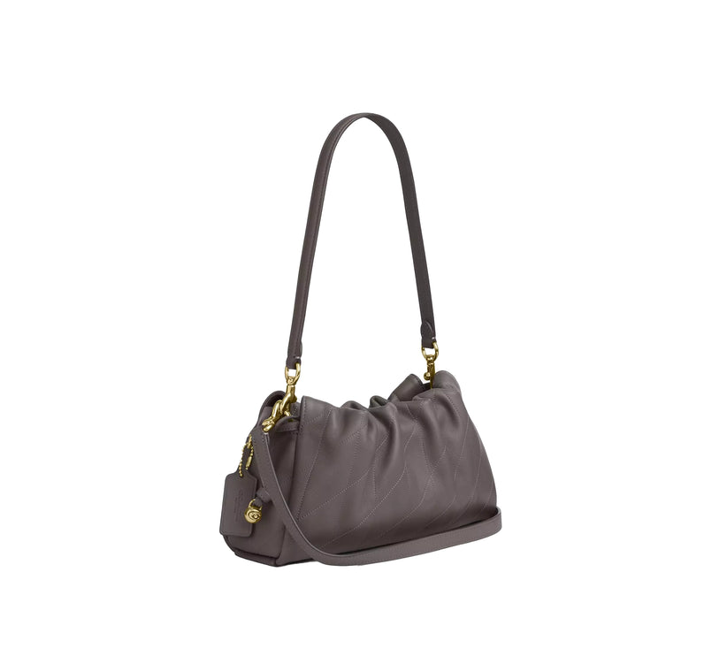 Coach Women's Faye Shoulder Bag With Quilting Gold/Slate