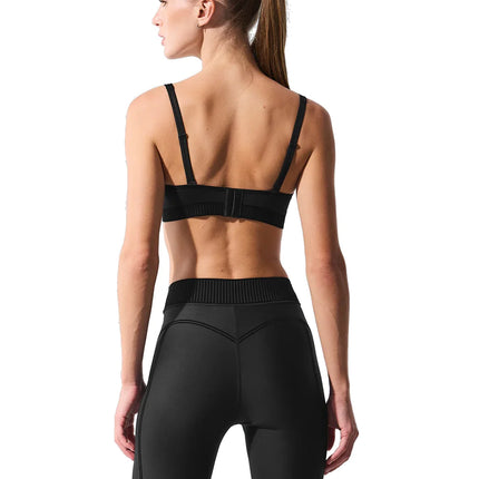 alo Women's Airlift Line Up Bra Black