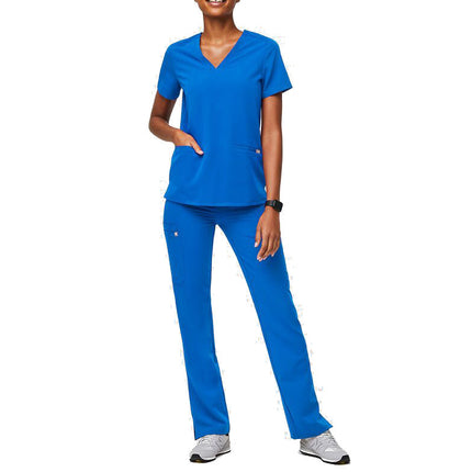 FIGS Women's Casma Three Pocket Scrub Top Royal Blue