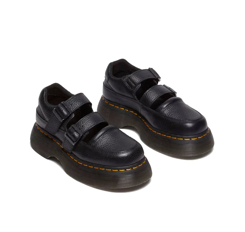 Dr. Martens Women's Buzz Milled Nappa Leather Mary Jane Shoes Black