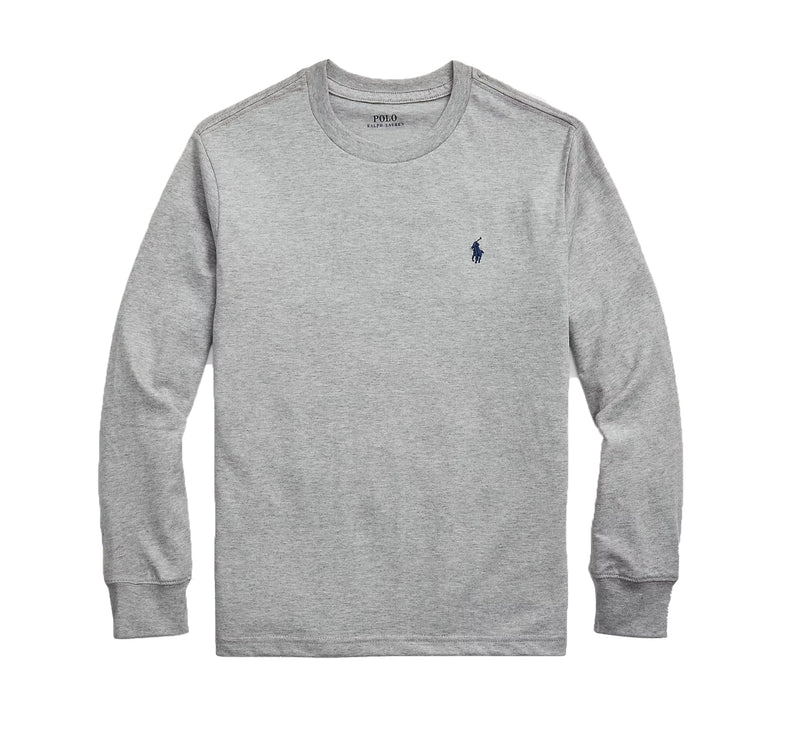 Polo Ralph Lauren Boy's Cotton Jersey Long-Sleeve Tee Andover Heather