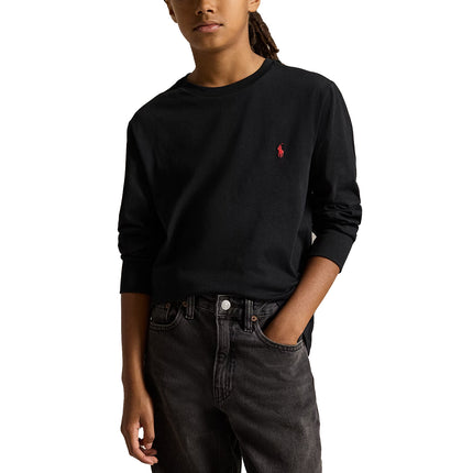Polo Ralph Lauren Boy's Cotton Jersey Long-Sleeve Tee RL Black