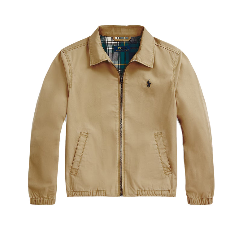 Polo Ralph Lauren Boy's The Bayport Cotton Poplin Jacket Cafe Tan