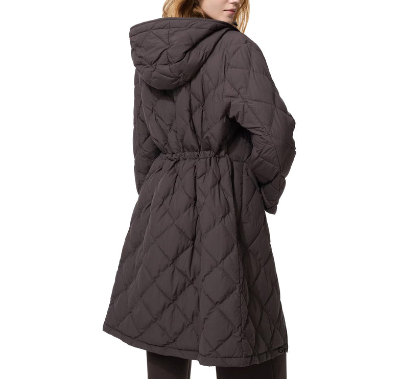 Uniqlo Women's Pufftech Long Coat 39 Dark Brown