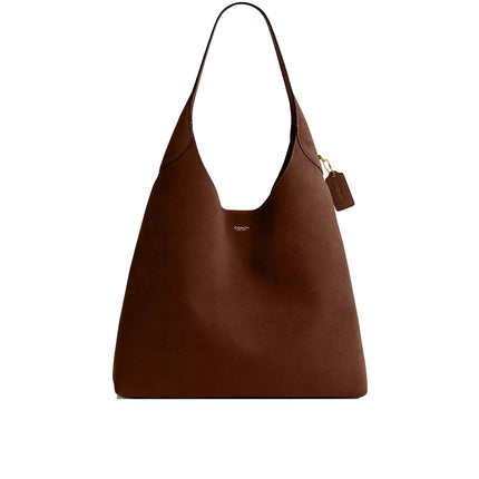 Coach Women's Brooklyn Shoulder Bag 39 Suede/Brass/Warm Brown