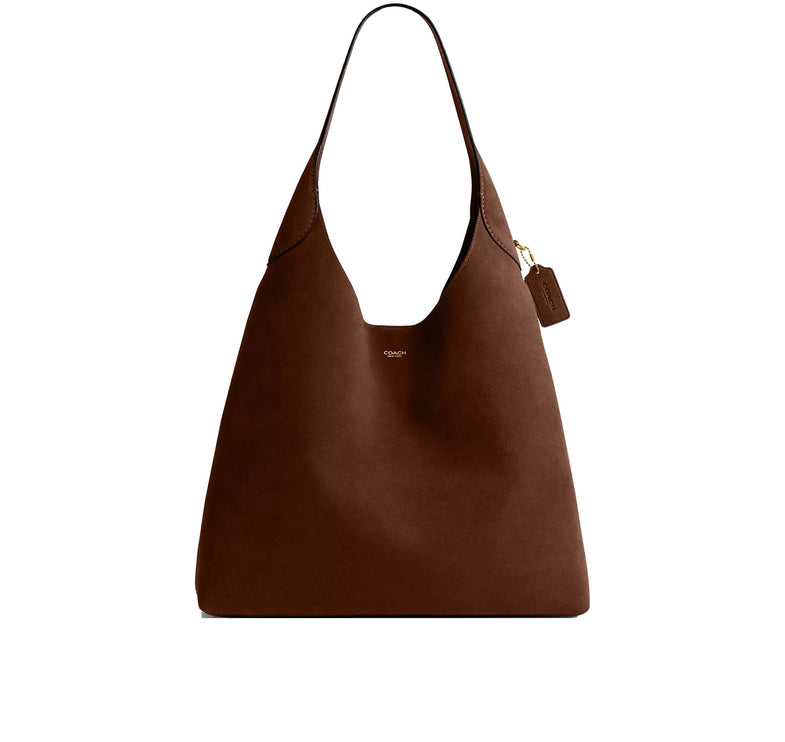 Coach Women's Brooklyn Shoulder Bag 39 Suede/Brass/Warm Brown
