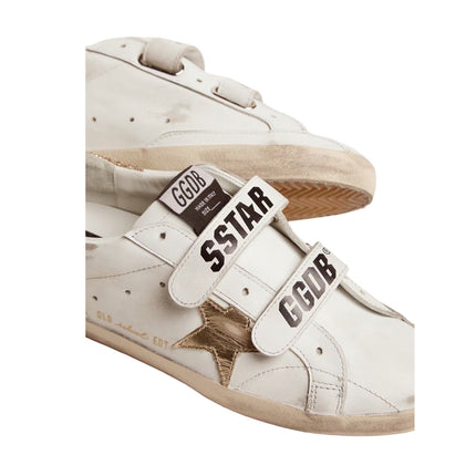 Golden Goose Women's Old School with Gold Star and Gold Glitter
