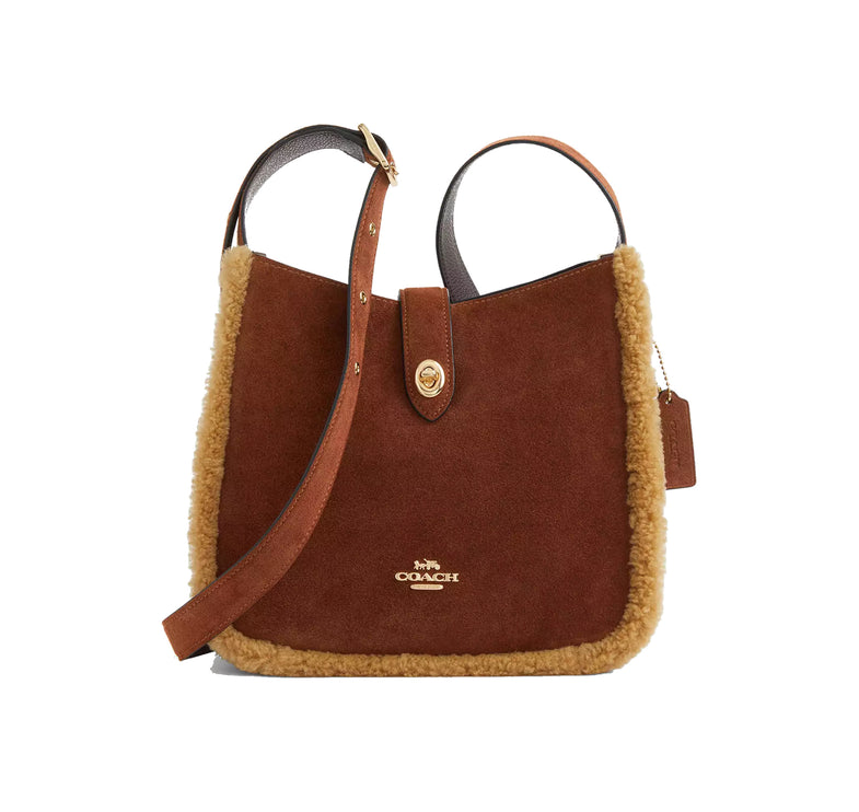 Coach Women's Hadley Convertible Crossbody Bag Gold/Vintage Brown Multi