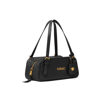 Versace Women's Versace Tag Nappa Medium Bowling Bag Black