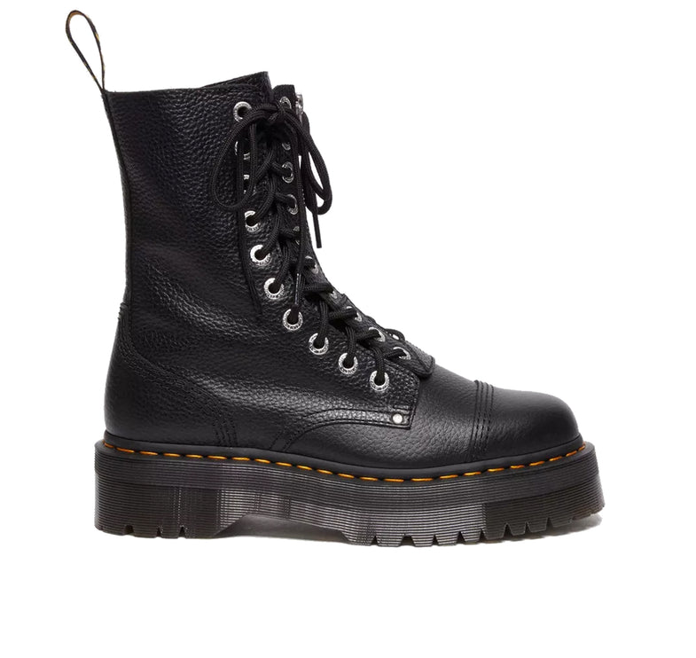Dr. Martens Unisex Sinclair Hi Milled Nappa Leather Platform Boots Black