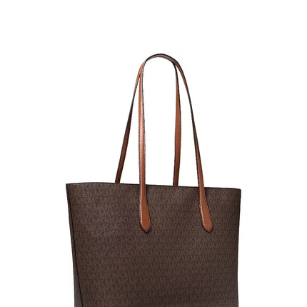 Michael Kors Women's Arden Large Signature Logo Tote Bag Brown