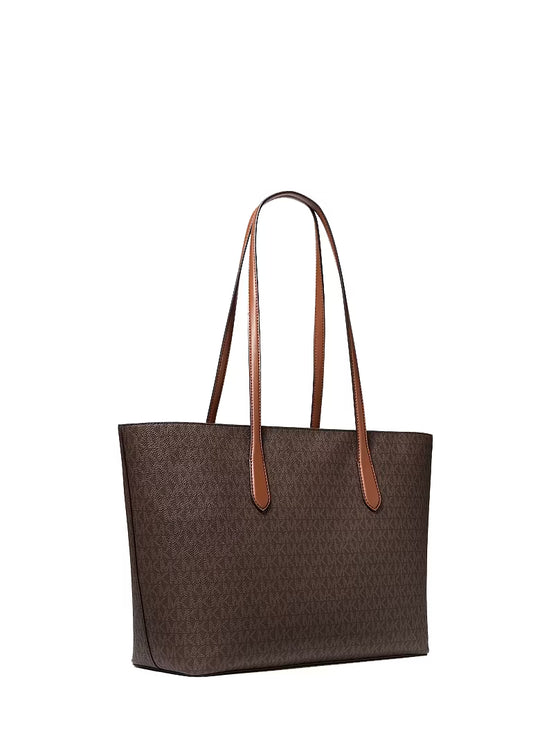 Michael Kors Women's Arden Large Signature Logo Tote Bag Brown