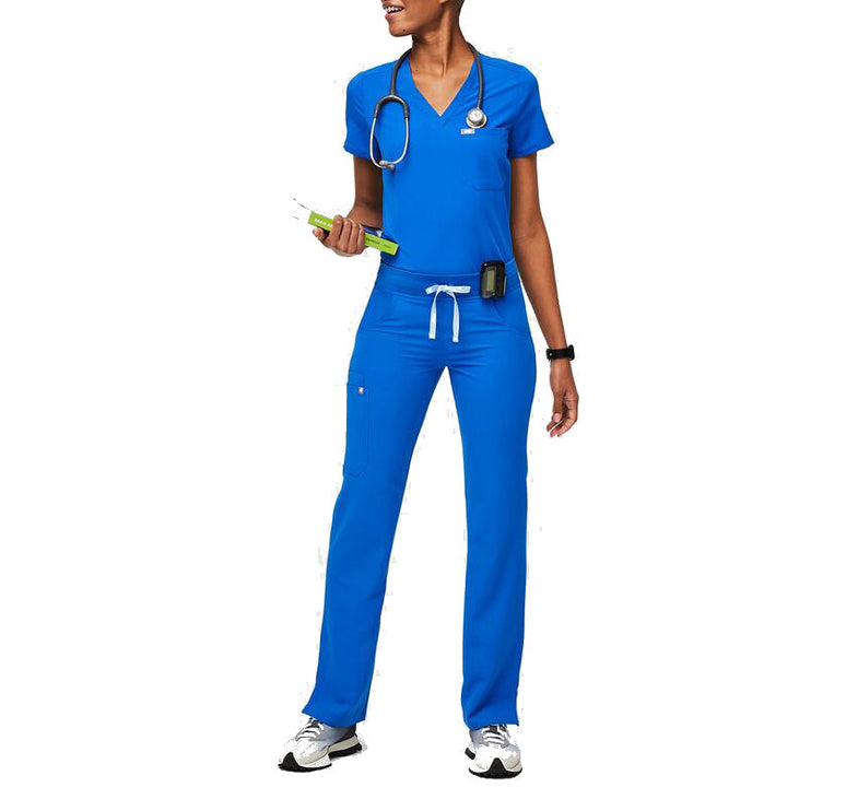 FIGS Women's Kade Cargo Scrub Pants Royal Blue