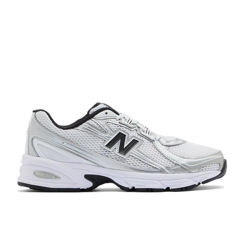 New Balance 740 White with Metallic Silver and Black U740NW2