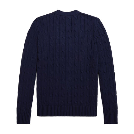Polo Ralph Lauren Boy's Cable-Knit Cotton V-Neck Cardigan RL Navy