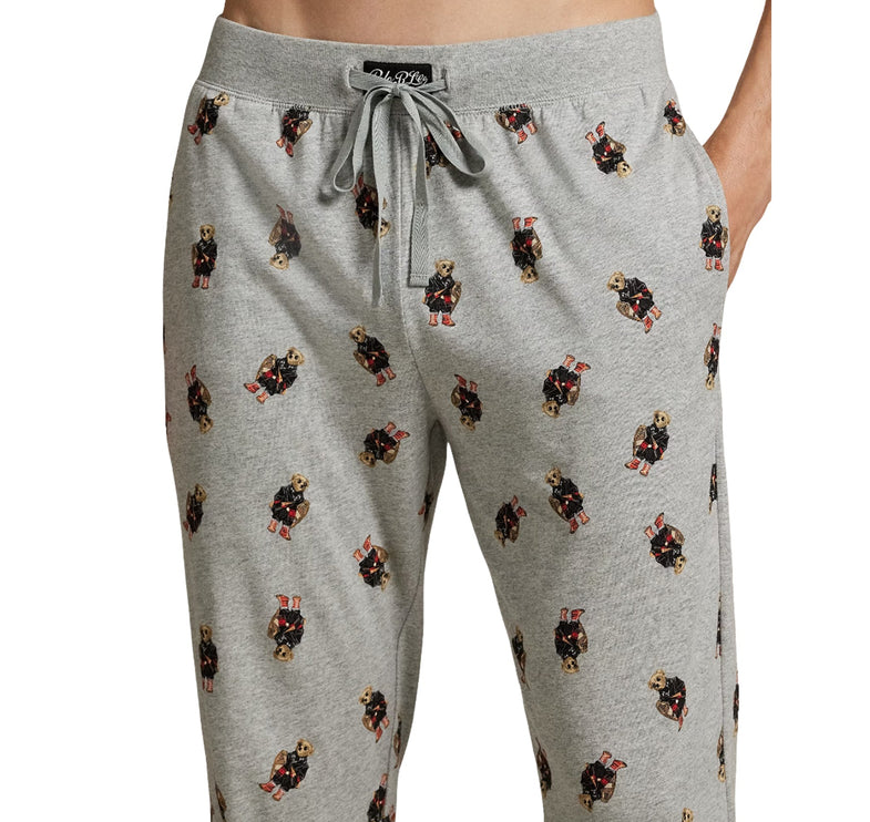 Polo Ralph Lauren Men's Polo Bear Jersey Sleep Set Andover Heather
