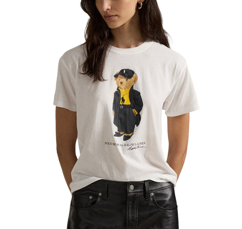 Polo Ralph Lauren Women's Polo Bear Cotton Jersey Tee White