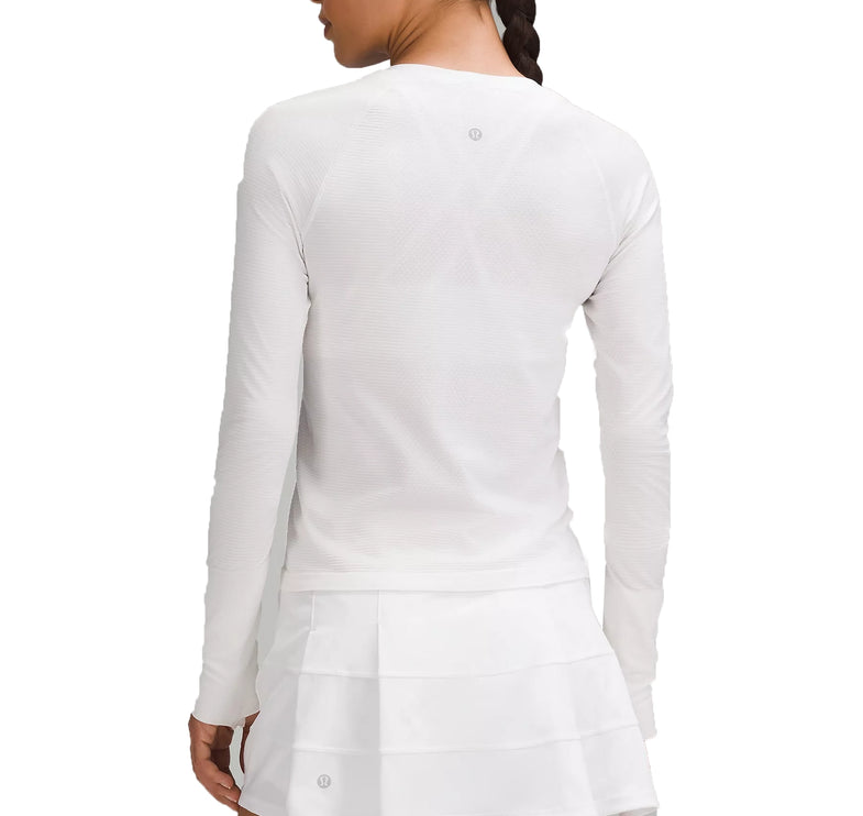 lululemon Women's Swiftly Tech Long-Sleeve Shirt 2.0 Waist Length White - Hemen Kargoda