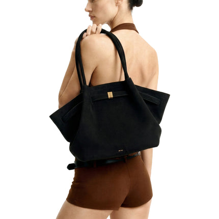 JW PEI Women's Faux Suede Tote Bag Black