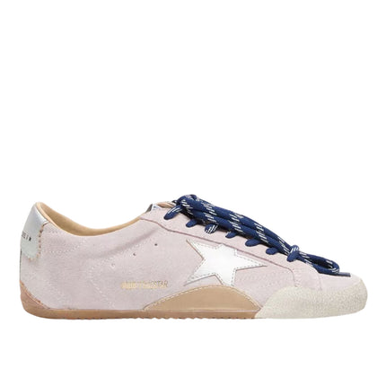 Golden Goose Women's True Star in Pastel Pink Suede with Silver Star