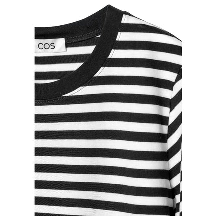 COS Women's 24/7 Regular T-Shirt Black/White/Striped